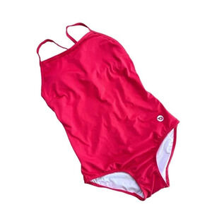 Baleaf Women's Red Adjustable Strap Open Back One Piece Swimsuit Size 34